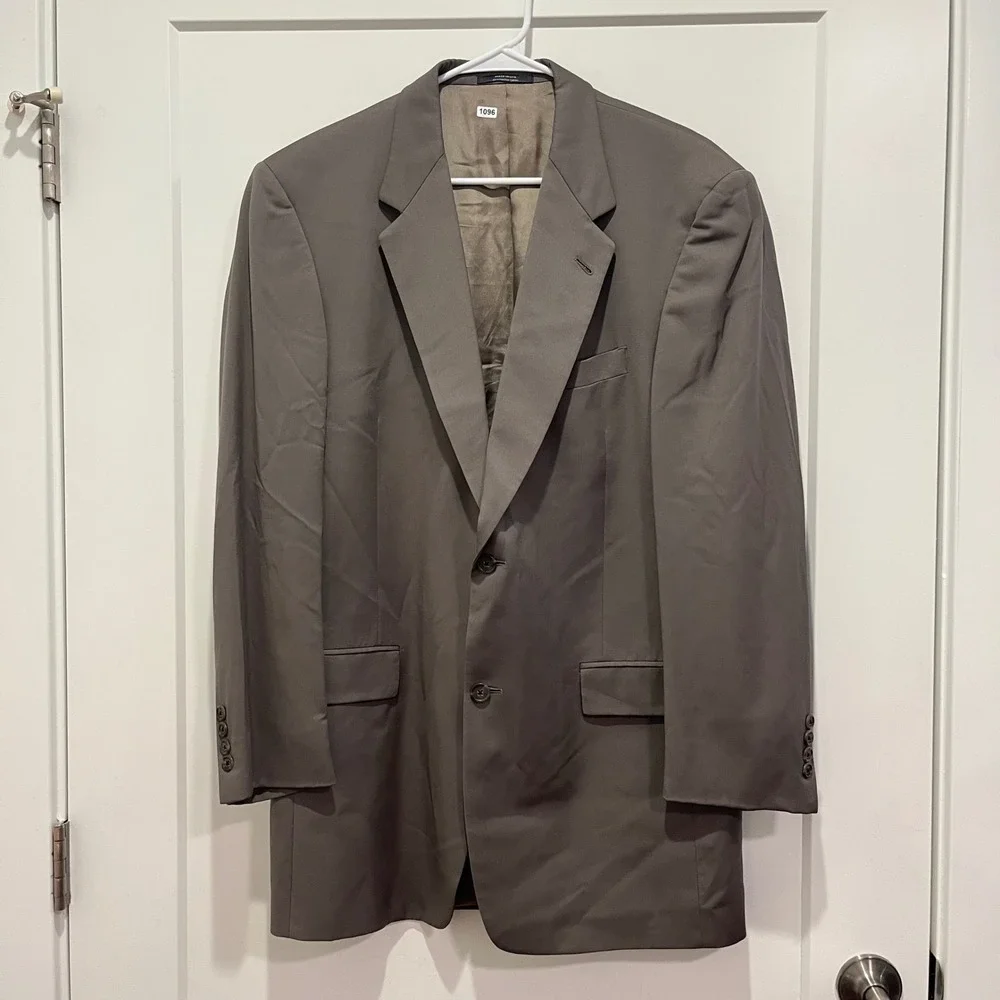 Hart Schaffner Marx Trend Mens 42R Blazer Brown Super 100s Worsted Wool USA Made